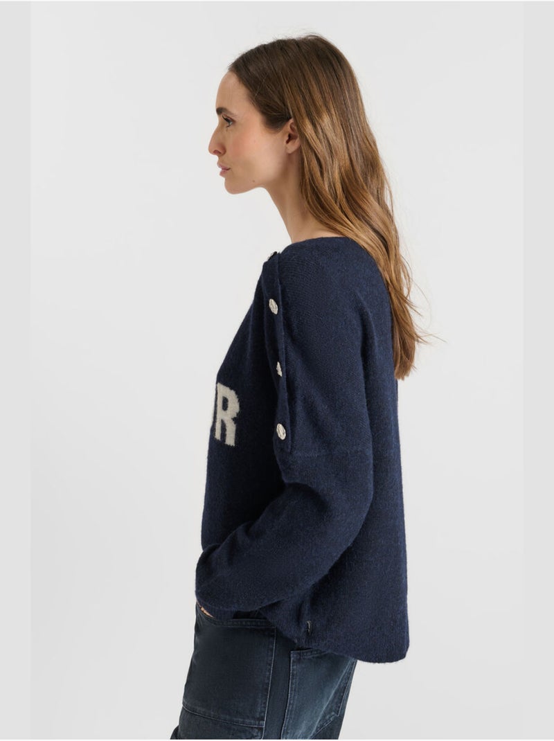 Pull GALLI 'Le Temps Des Cerises' Bleu - Kiabi