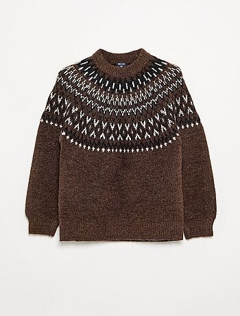 Pull garçon en jacquard - Noël