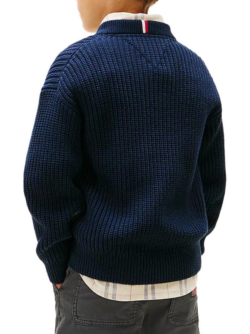 Pull Garçon Tommy Hilfiger Bleu marine - Kiabi