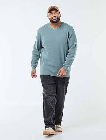 Pull gaufrée en maille stretch