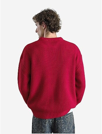 Pull giesto comfort fit en maille côtelée à col rond