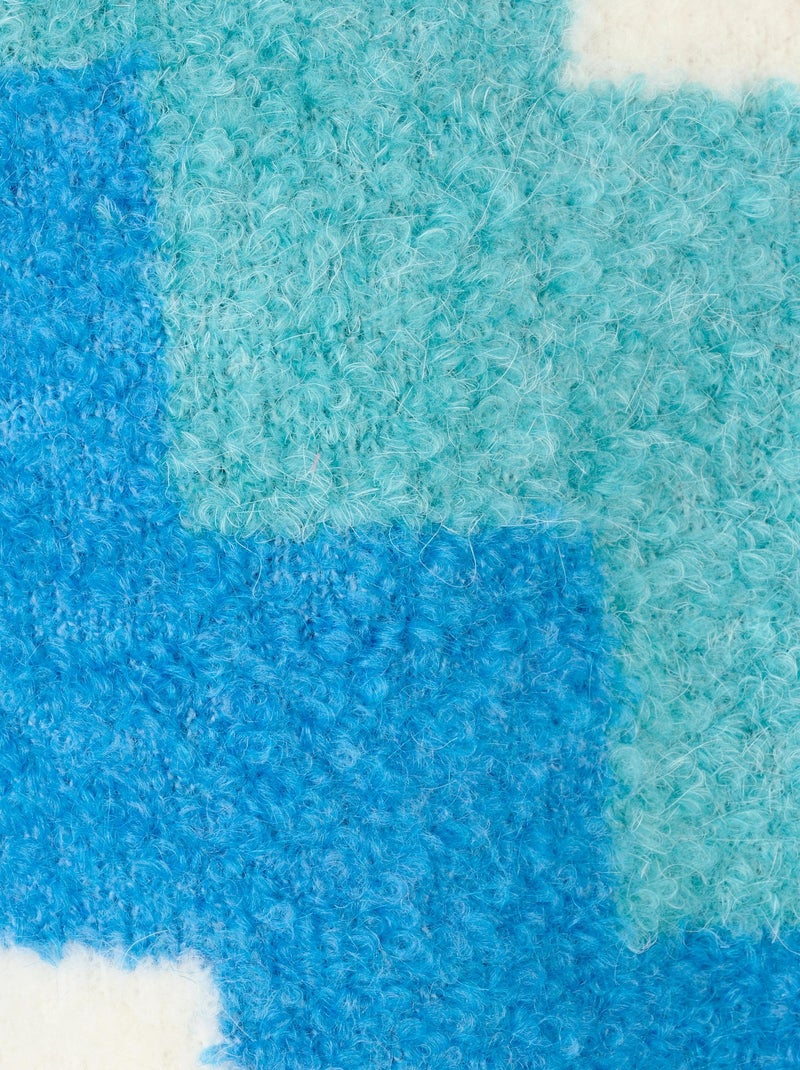 Pull graphique maille bouclette - Damart Bleu - Kiabi