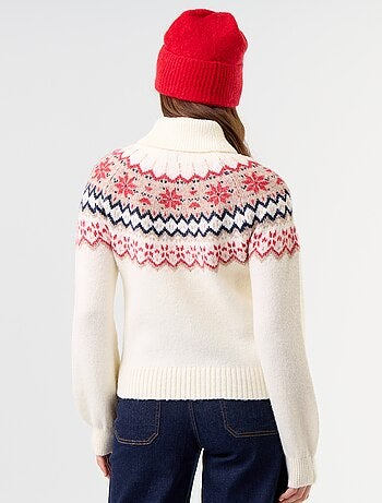 Pull grosse jauge jacquard