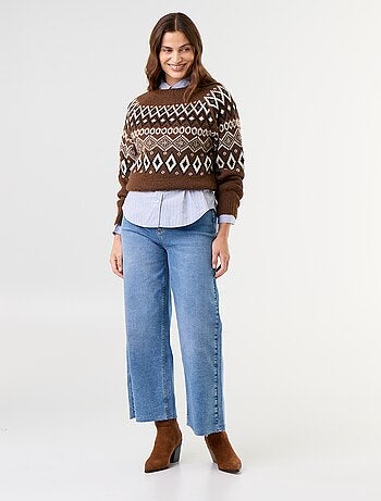 Pull grosse jauge jacquard 'Noël'