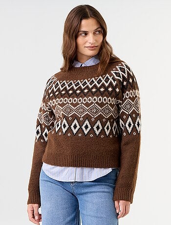 Pull grosse jauge jacquard 'Noël'