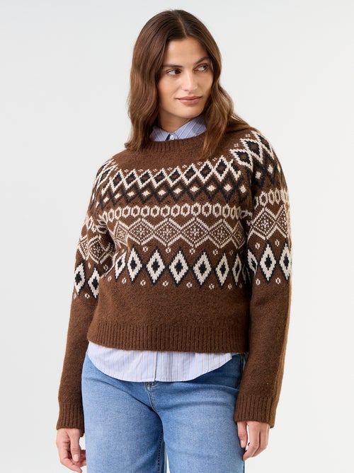 Pull grosse jauge jacquard 'Noël' - Kiabi Pull grosse jauge jacquard 'Noël' - Kiabi