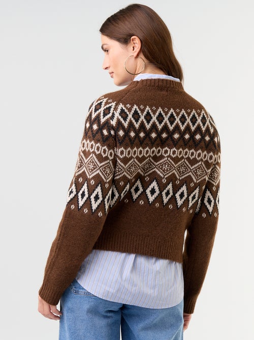 Pull grosse jauge jacquard 'Noël' - Kiabi Pull grosse jauge jacquard 'Noël' - Kiabi