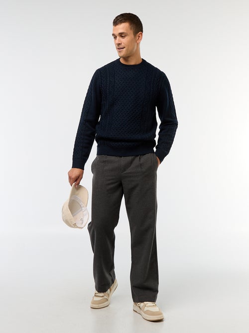 Pull grosse torsade uni - Kiabi