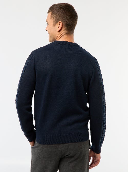 Pull grosse torsade uni - Kiabi