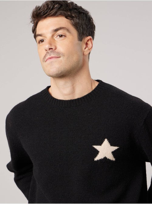 Pull homme avec étoile contrastée 'deeluxe' - Kiabi Pull homme avec étoile contrastée 'deeluxe' - Kiabi