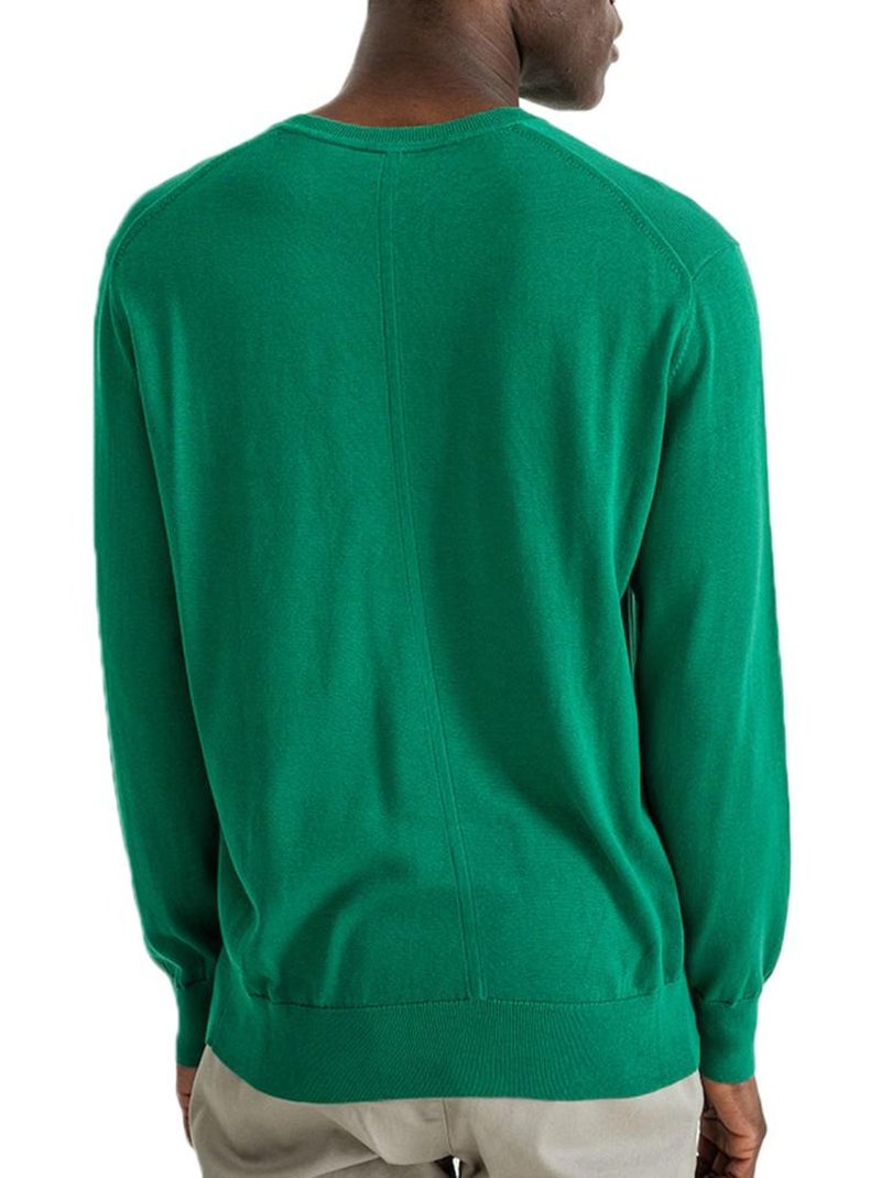 Pull  Homme Calvin Klein Jeans Ls Supima Vert - Kiabi