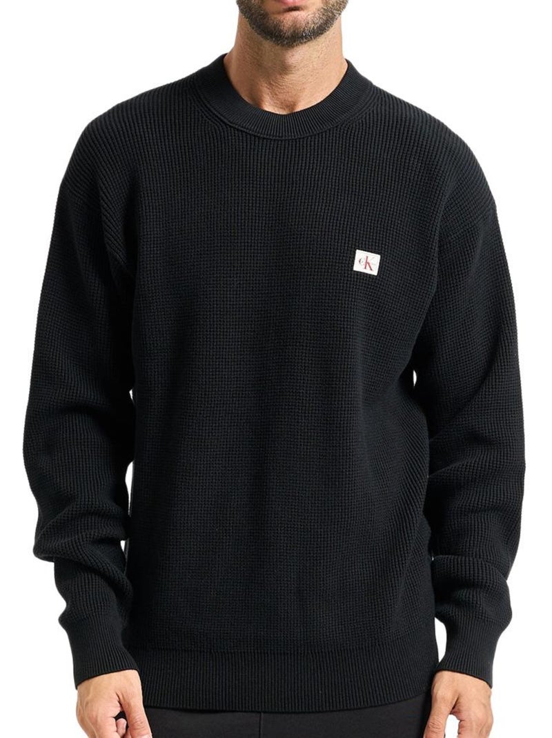 Pull Homme Calvin Klein Jeans Noir - Kiabi
