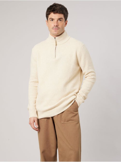 Pull homme col camionneur 'deeluxe' - Kiabi