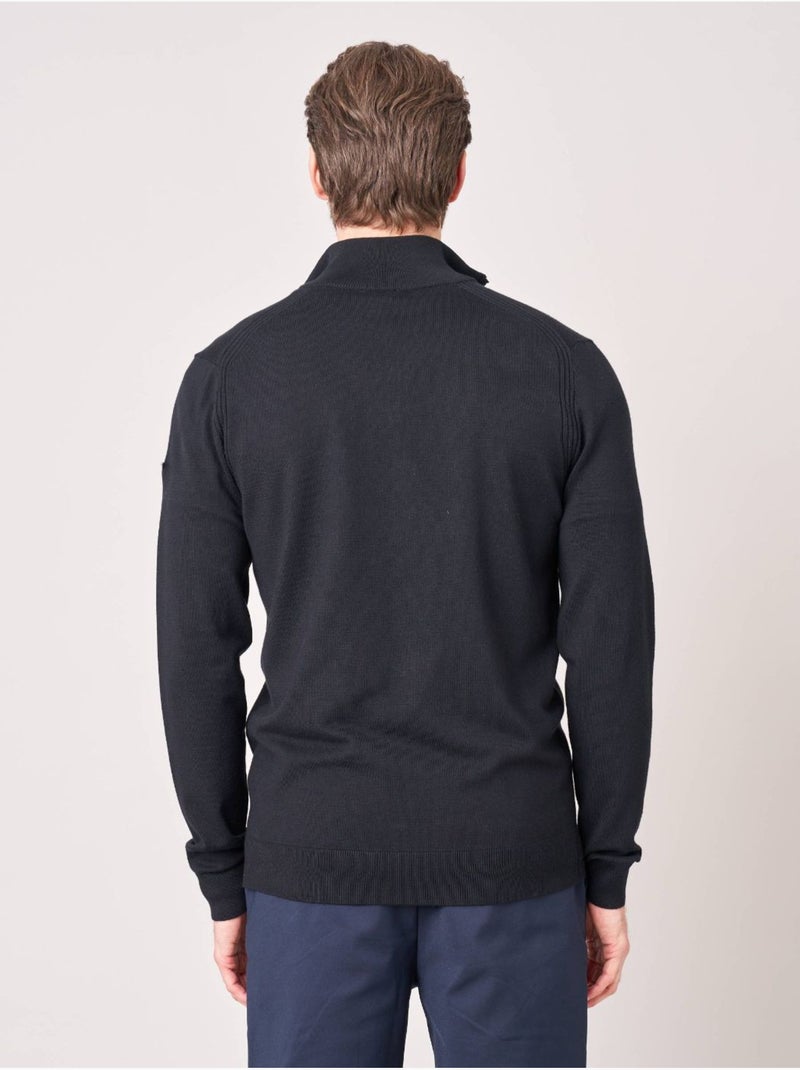 Pull homme col camionneur  'Deeluxe' Noir - Kiabi