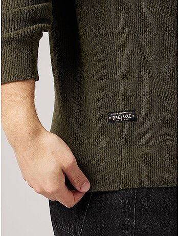 Pull homme col montant poche zippée 'deeluxe'