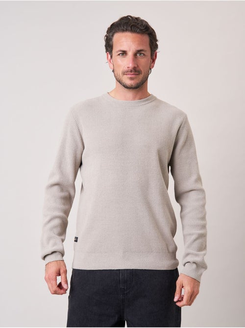 Pull homme col rond poche zippée 'deeluxe' - Kiabi