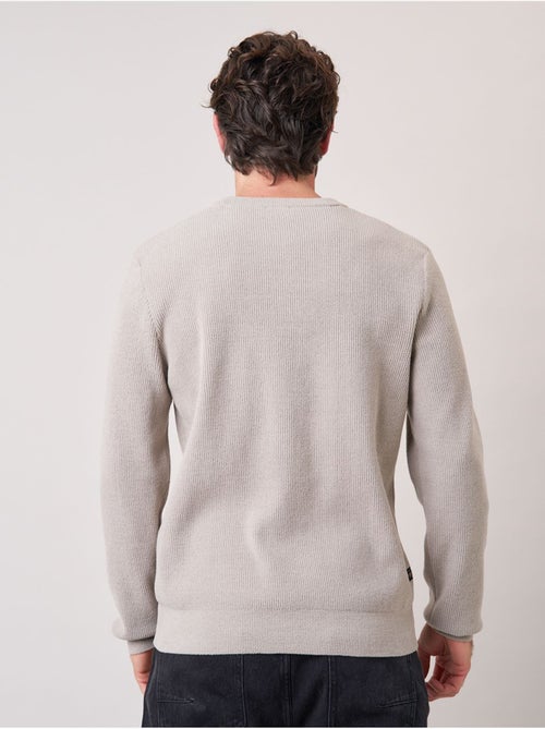 Pull homme col rond poche zippée 'deeluxe' - Kiabi