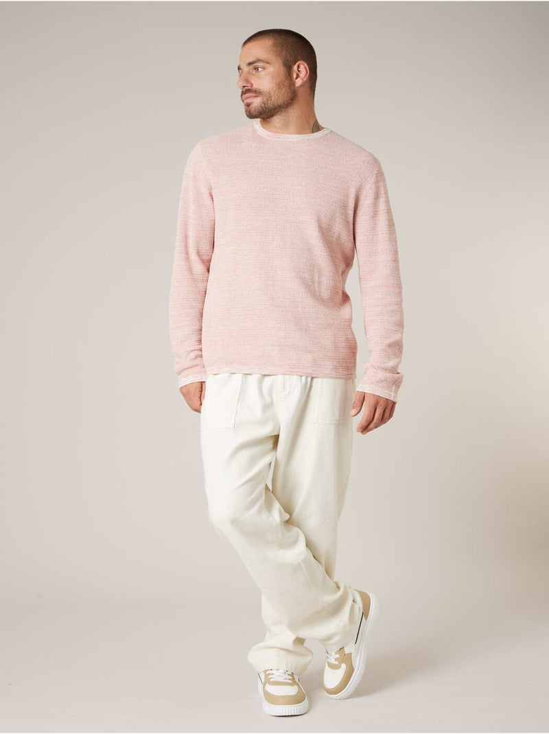 Pull homme en 100% coton 'Deeluxe' Orange mandarine - Kiabi