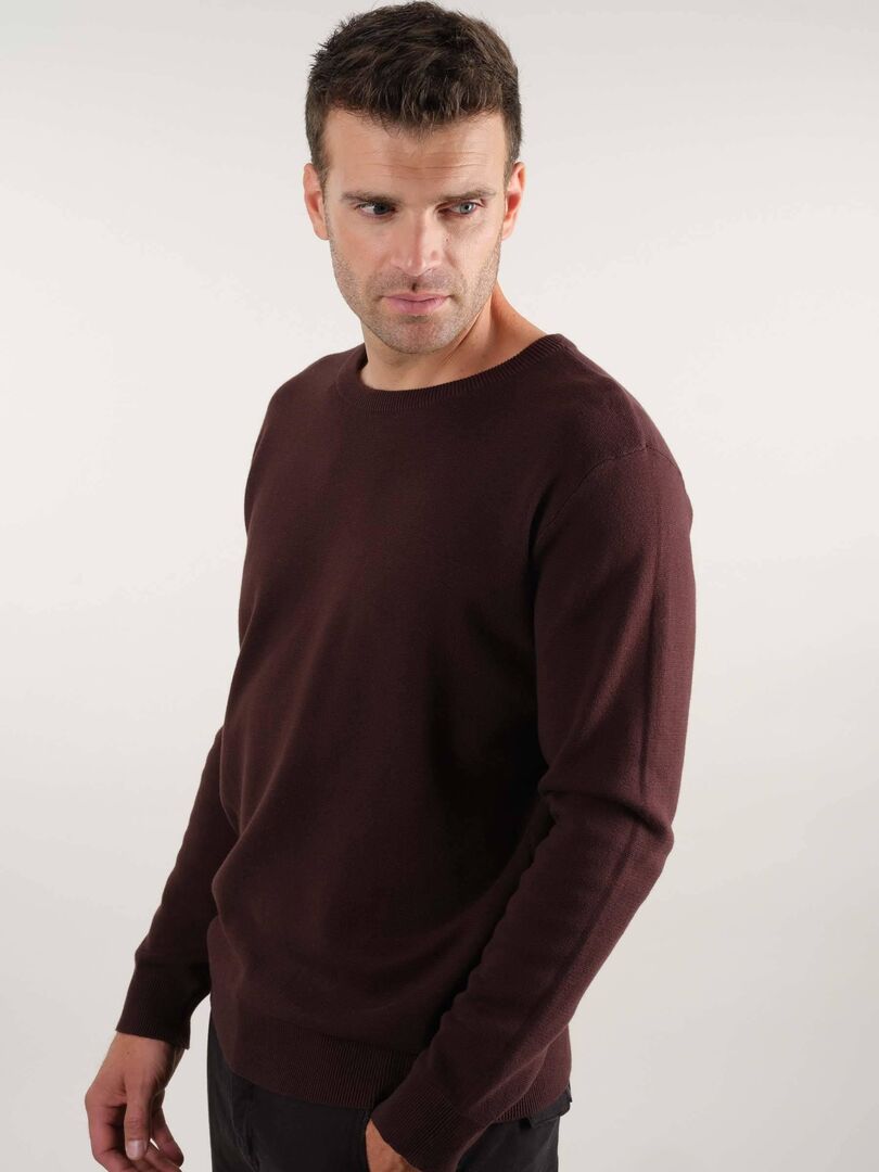 Pull H&M En Angora Marron Chocolat - Taille L, Occasion Très Bon état, Doux Et Chaud