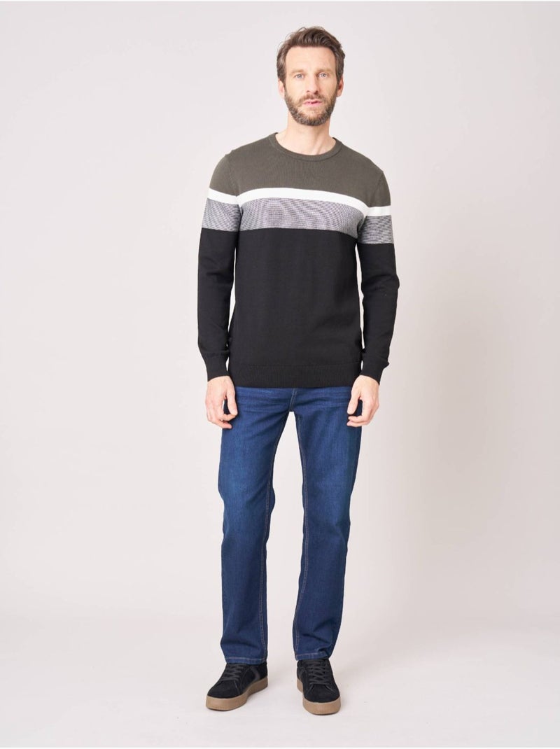 Pull homme en coton 'Deeluxe' Vert foncé - Kiabi