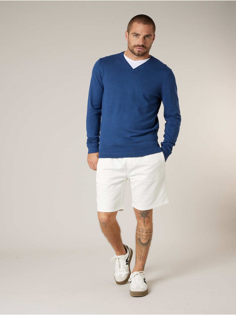 Pull homme en maille fine
 'Deeluxe' Bleu foncé - Kiabi