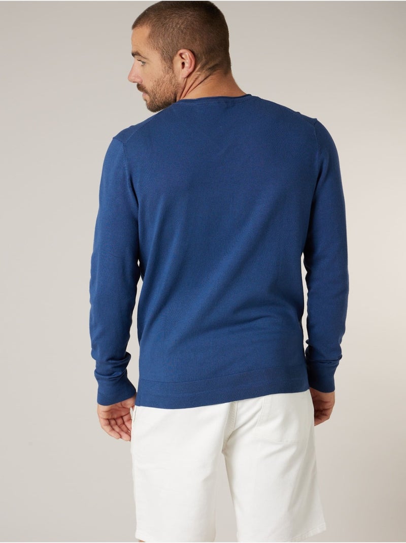 Pull homme en maille fine
 'Deeluxe' Bleu foncé - Kiabi