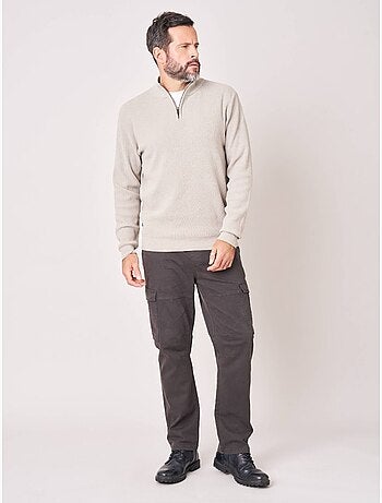 Pull homme en maille texturée 'deeluxe'