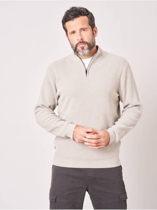 Pull homme en maille texturée 'deeluxe' - Kiabi Pull homme en maille texturée 'deeluxe' - Kiabi
