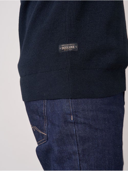 Pull homme en maille texturée 'deeluxe' - Kiabi Pull homme en maille texturée 'deeluxe' - Kiabi