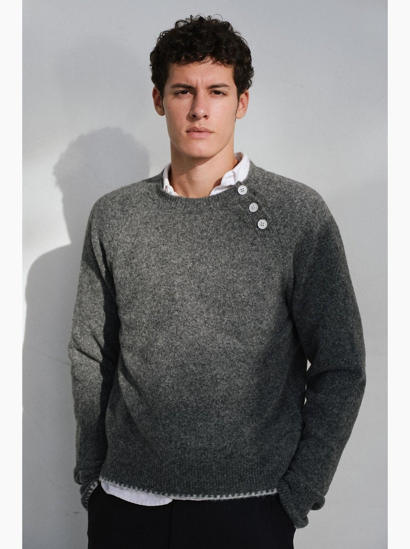 Pull homme giesto Gris Noir - Kiabi
