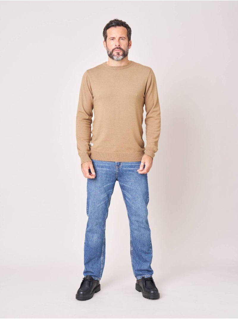 Pull homme poche zipée  'deeluxe' Beige foncé - Kiabi