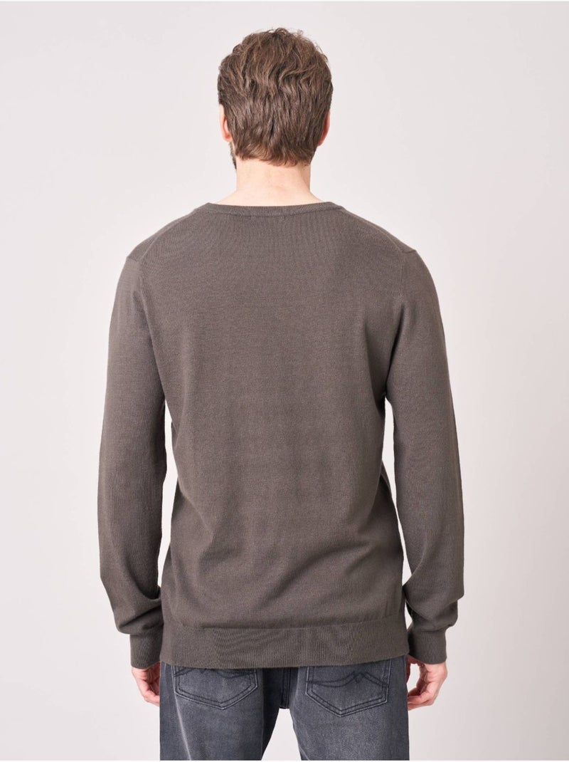 Pull homme poche zipée 'deeluxe' Vert foncé - Kiabi