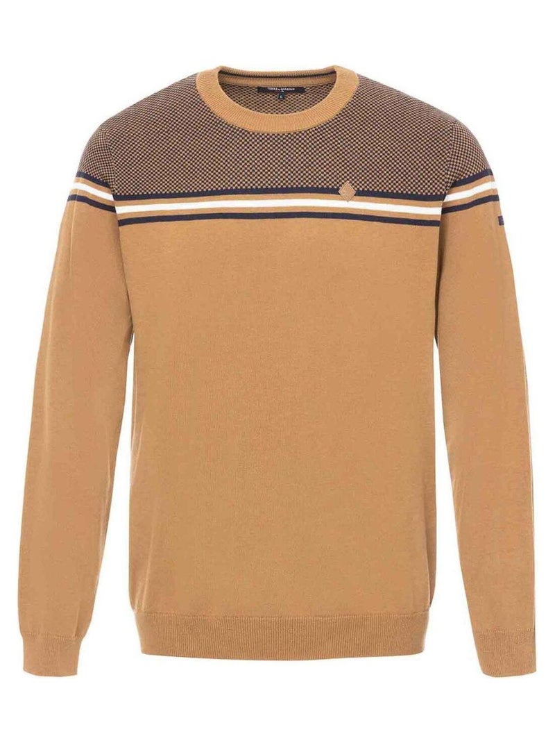 Pull Homme Terre de Marins Camel - Kiabi