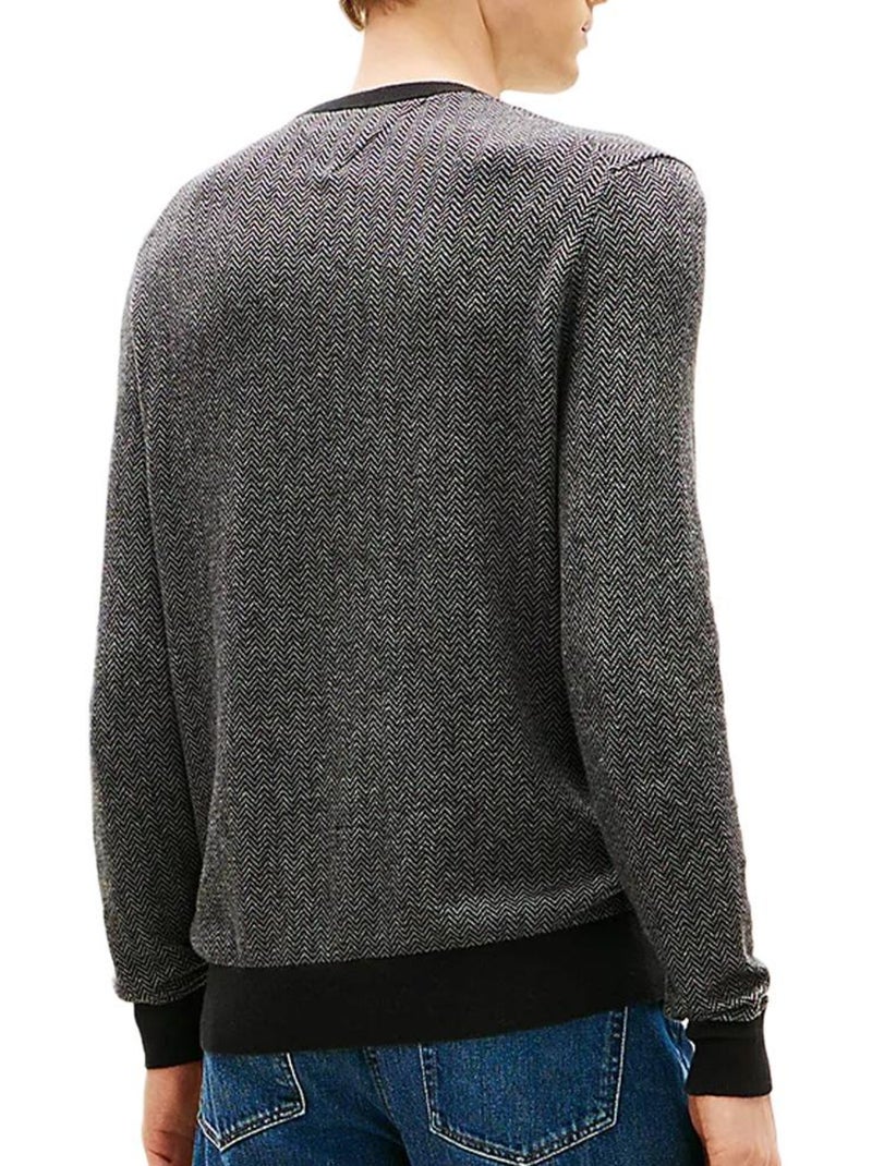 Pull Homme Tommy Hilfiger Gris Noir - Kiabi