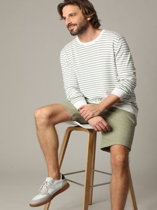 Pull homme viscose en maille rayée 'Deeluxe'