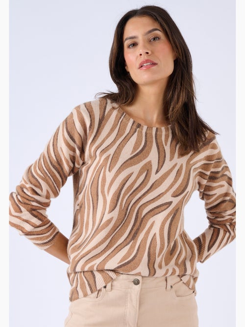 Pull imprimé animalier Thermolactyl - Damart - Kiabi