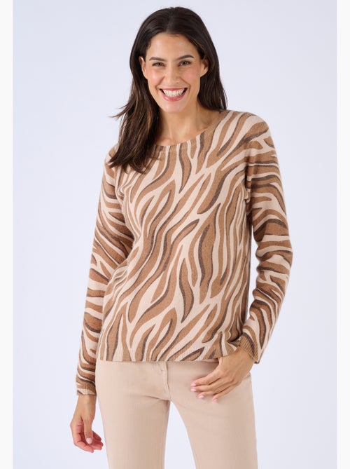 Pull imprimé animalier Thermolactyl - Damart - Kiabi