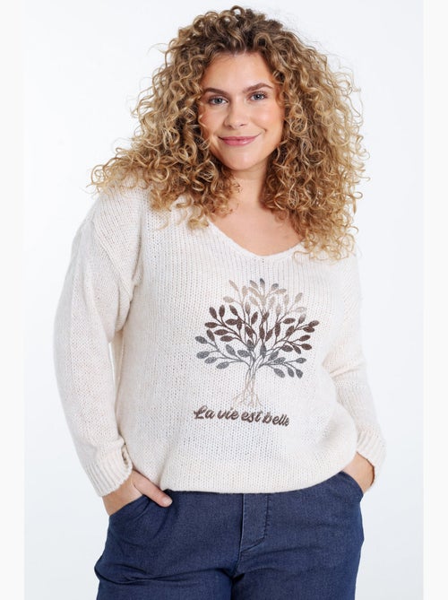 Pull imprimé arbre de vie PAPRIKA - Kiabi