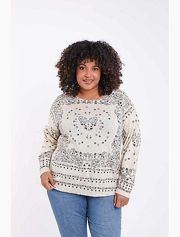 Pull imprimé bandana PAPRIKA