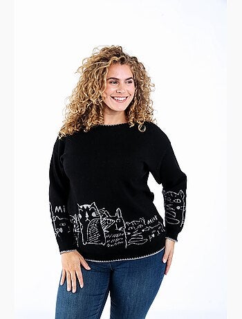 Pull imprimé chats