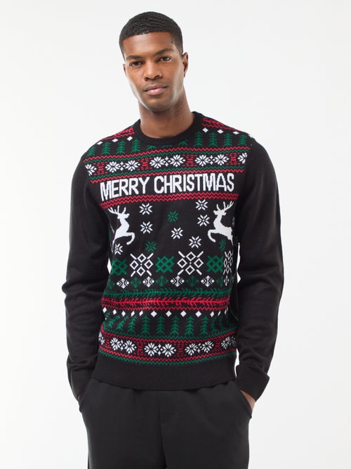 Pull imprimé de Noël - Kiabi