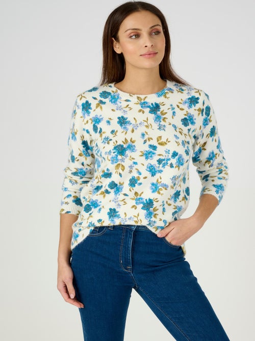 Pull imprimé floral - Damart - Kiabi