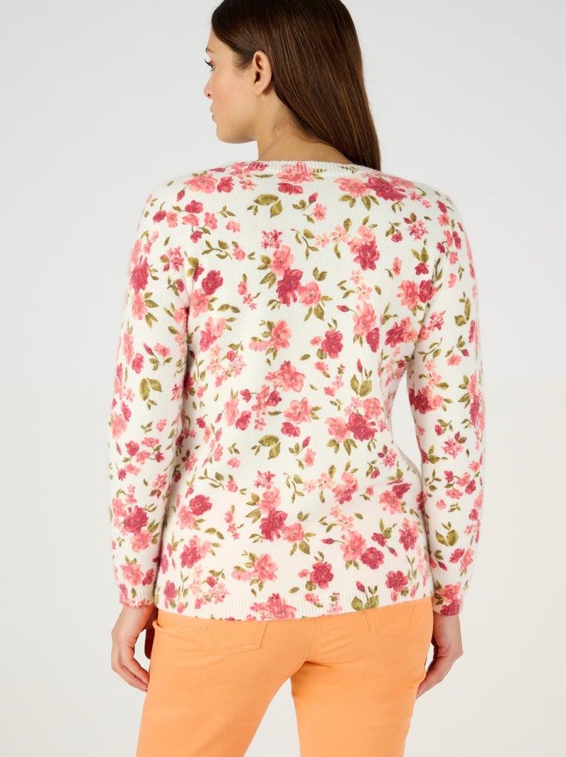 Pull imprimé floral - Damart Rose - Kiabi