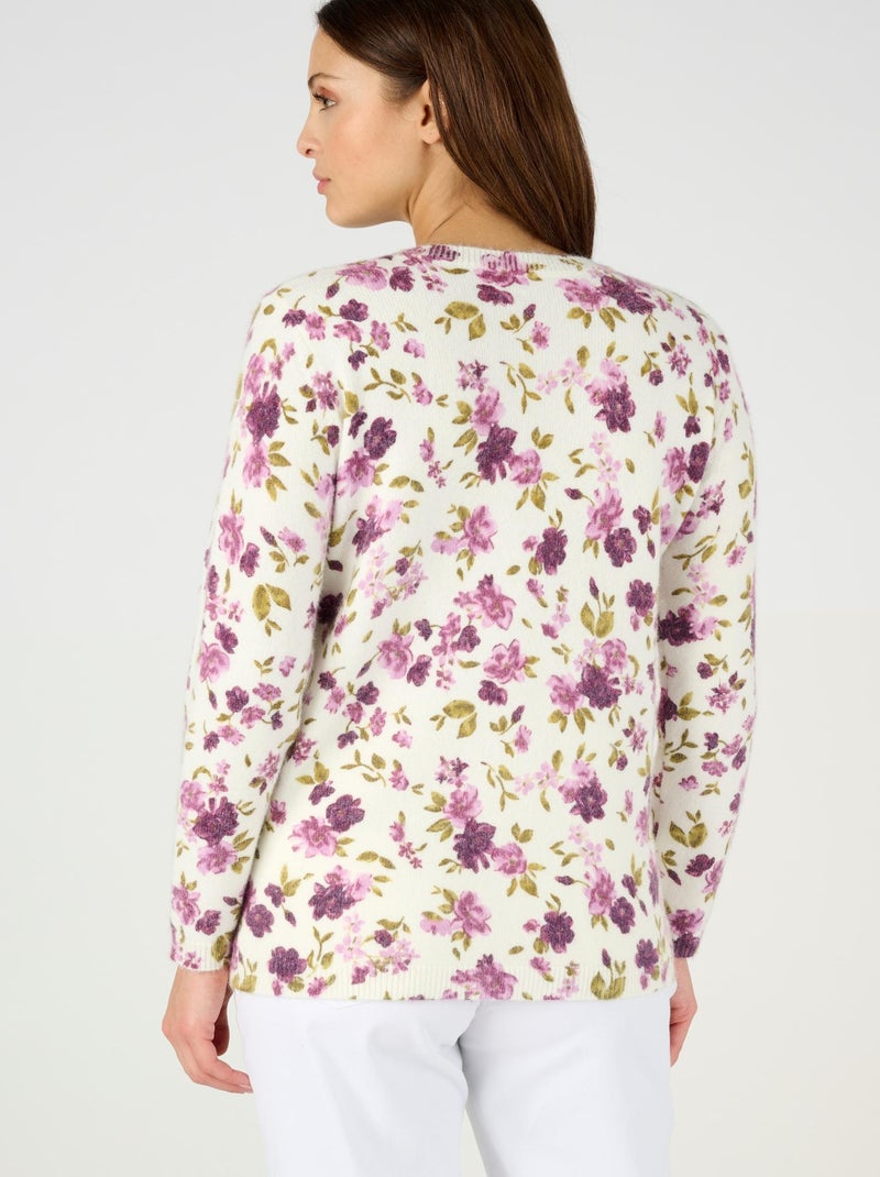 Pull imprimé floral - Damart Violet - Kiabi
