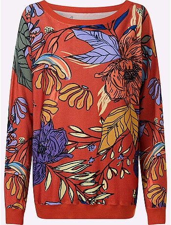 Pull Imprimé Imprimé Floral - Taille Standard - Helline