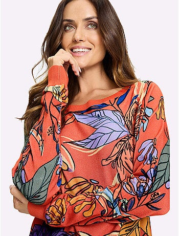 Pull Imprimé Imprimé Floral - Taille Standard - Helline