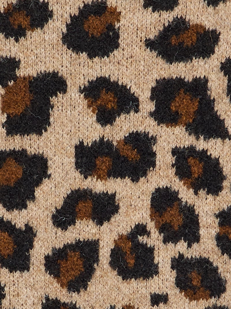 Pull imprimé 'léopard' Beige - Kiabi