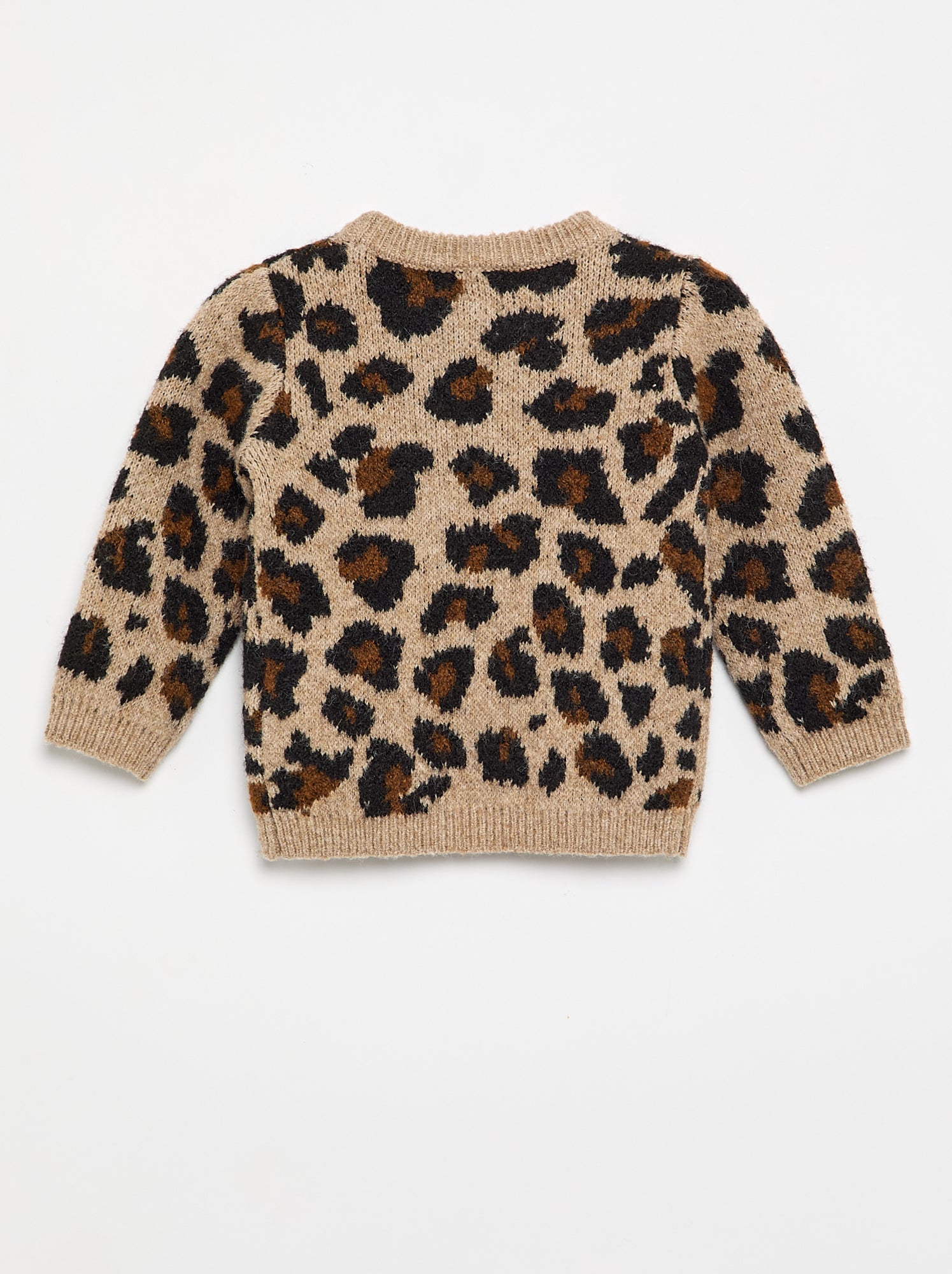 Pull imprimé 'léopard' - Beige