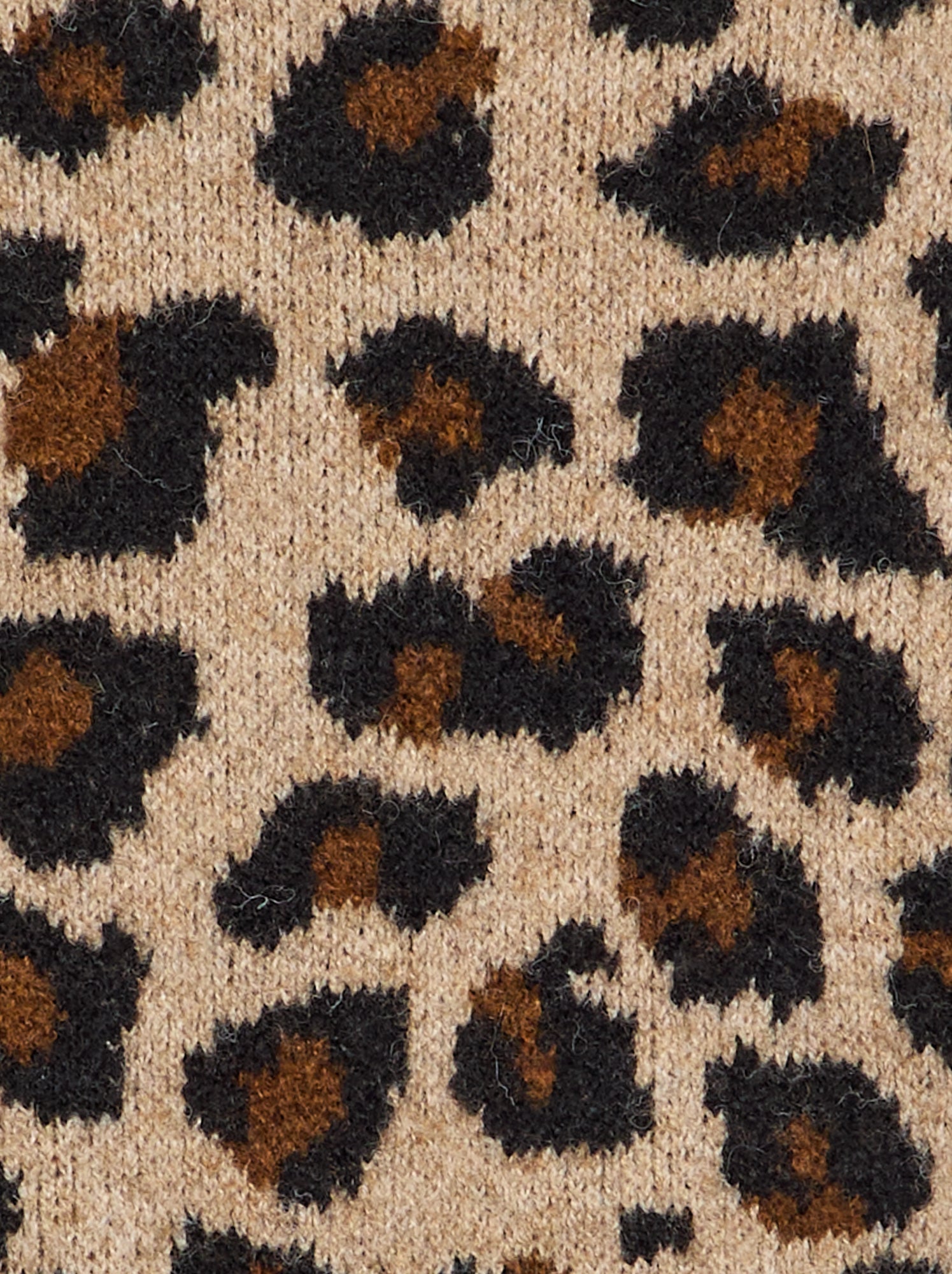 Pull imprimé 'léopard' - Beige