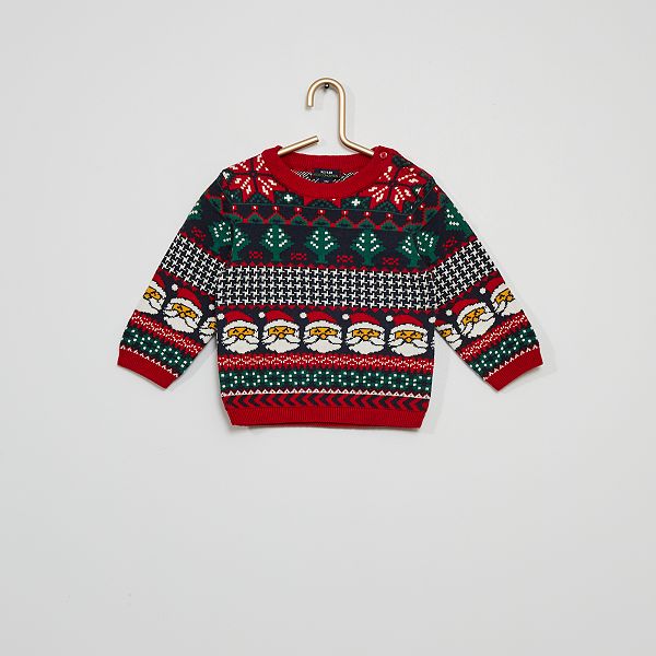 Pull Imprime Noel Bebe Garcon Rouge Kiabi 7 00